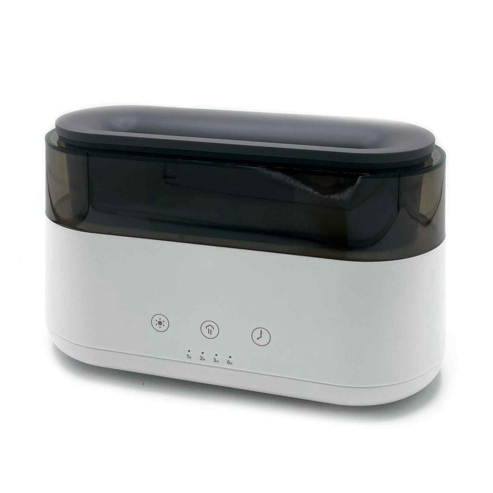Flame Effect Aroma Diffuser with Clock, product photograph
