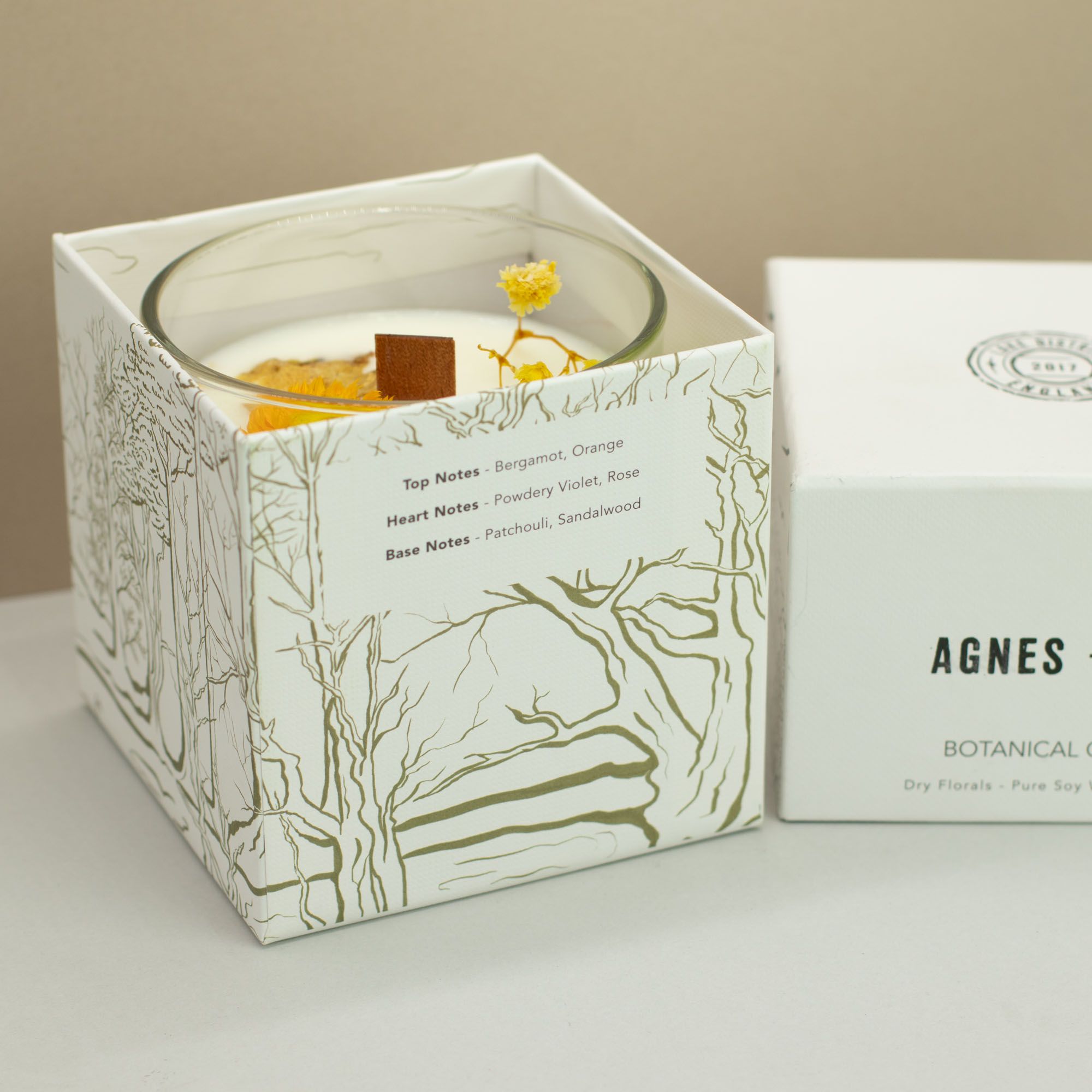 Agnes and Cat Soy Candle, Rydal Oudh, product photograph