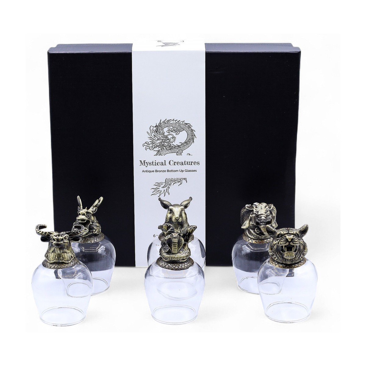 Set of 6 Mystical Creatures Glasses, 100ml