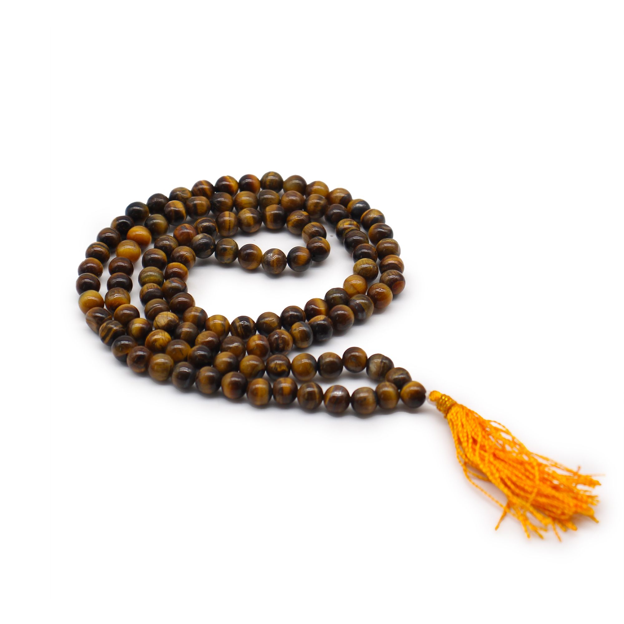 108 Bead Mala, Tiger Eye, product photograph