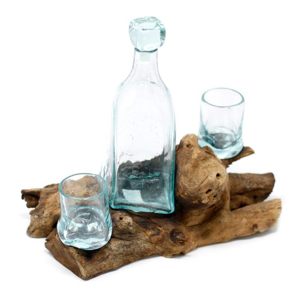 Molten Glass on Wood, Whisky Set, product photograph