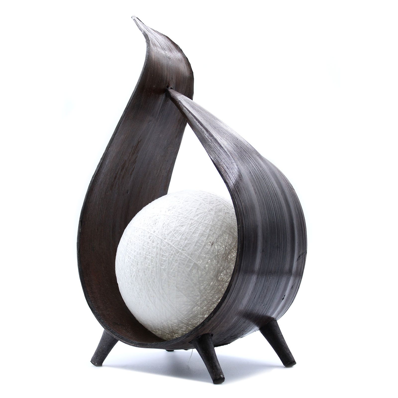 Natural Coconut Lamp, Chocolate Wrapover, product photograph