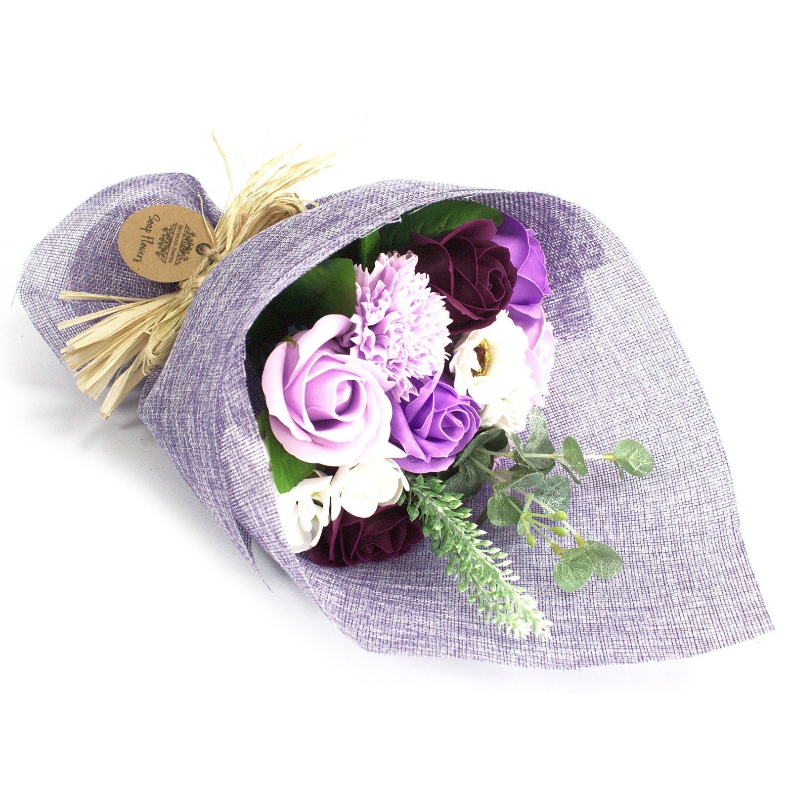 Standing Soap Flower Bouquet, Purple, product photograph
